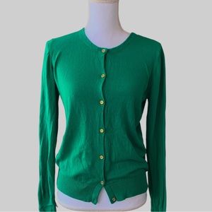 JOE FRESH EMERALD GREEN KNIT CARDIGAN SWEATER
